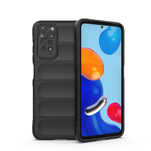 Magic Shield Case suojakuori Xiaomi Redmi Note 11 joustavalle panssaroidulle suojukselle musta