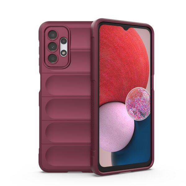 Magic Shield Case Samsung Galaxy A13 5G joustavalle burgundinpunaiselle panssaroitu suojus